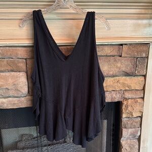 We The Free Black V-Neck Tank Top